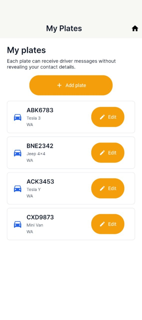 Wheels Chat plate management screen