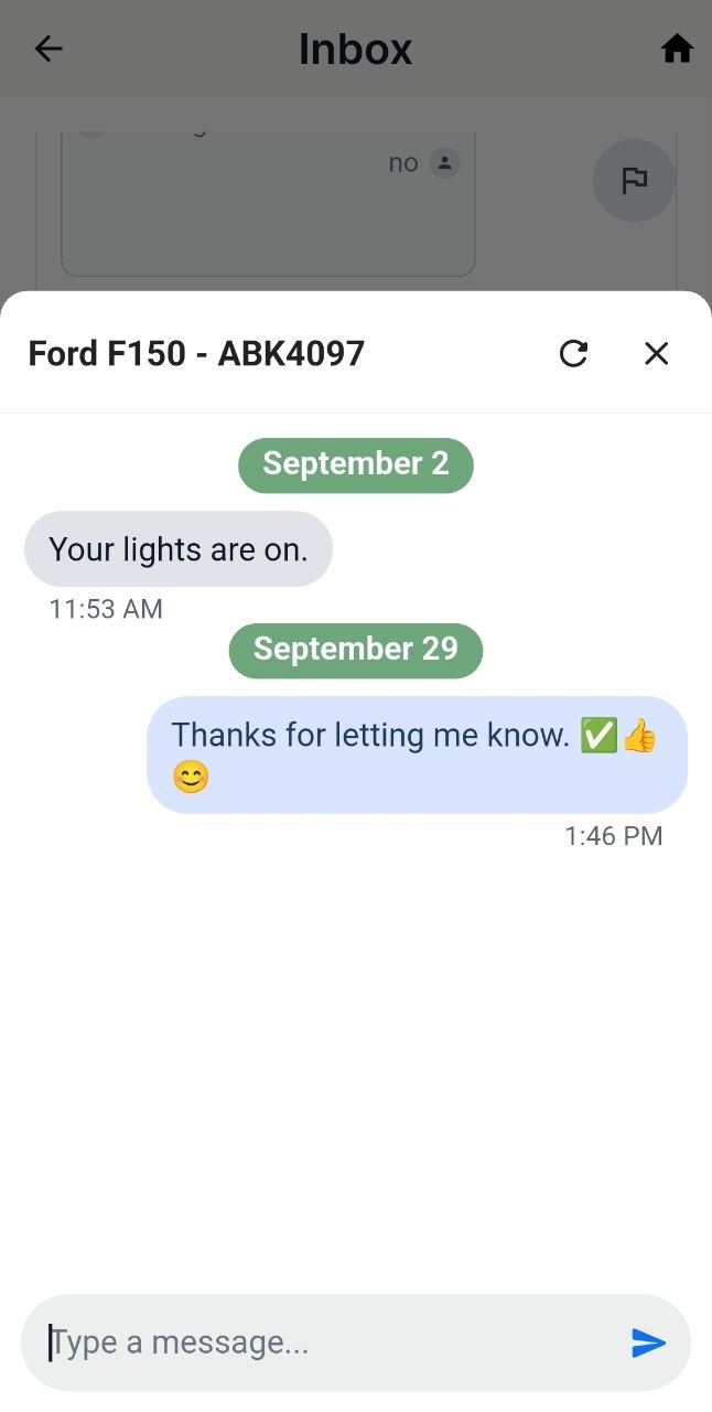Wheels Chat Premium inbox reply thread