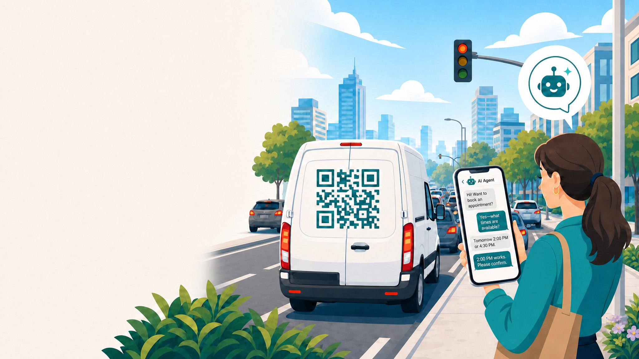 Business QR messaging
